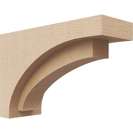 Ekena Millwork 4"W x 12"D x 8"H Classic Rivera Rough Cedar Woodgrain TimberThane Corbel, Primed Tan CORUR04X12X08RIVRCPR